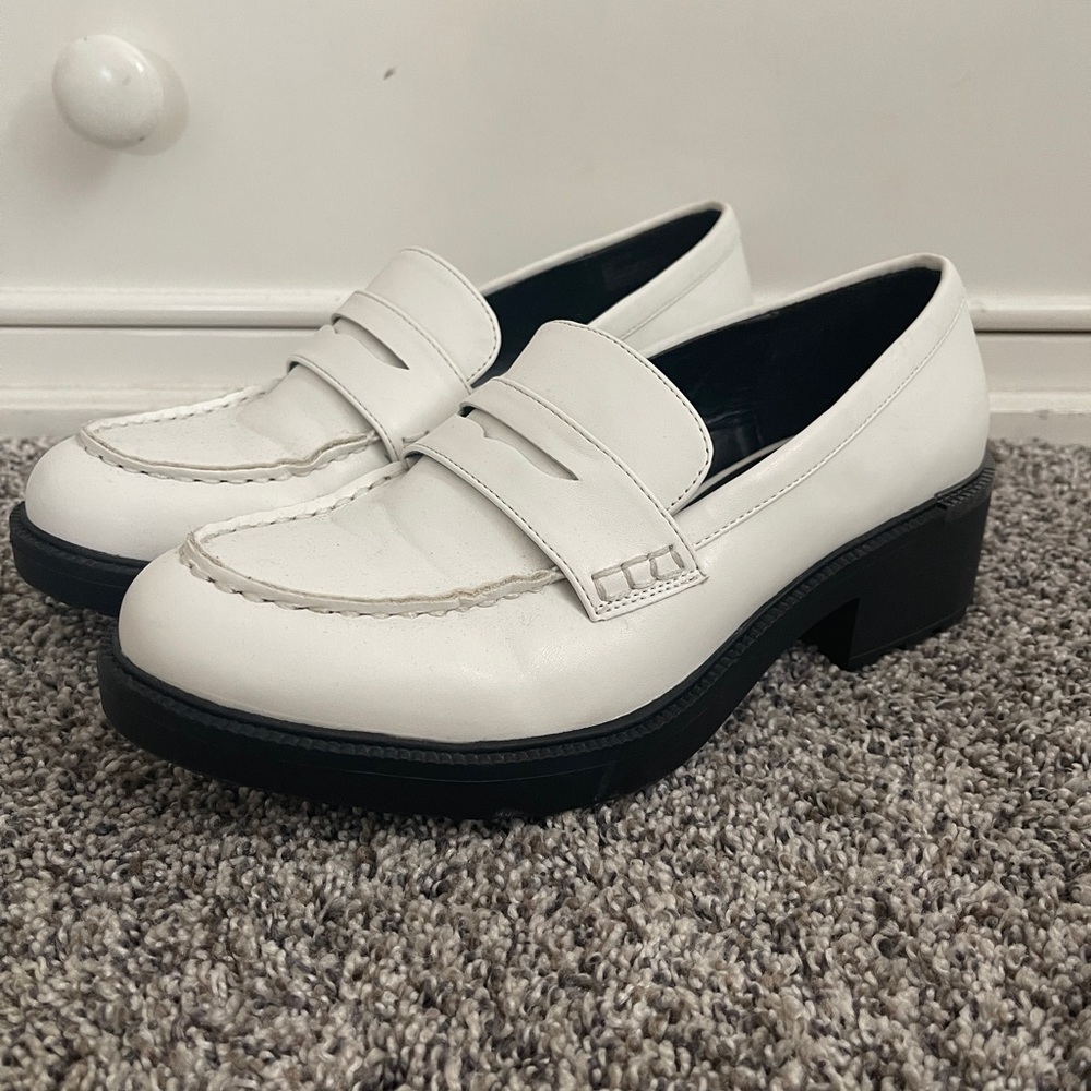 White loafers
